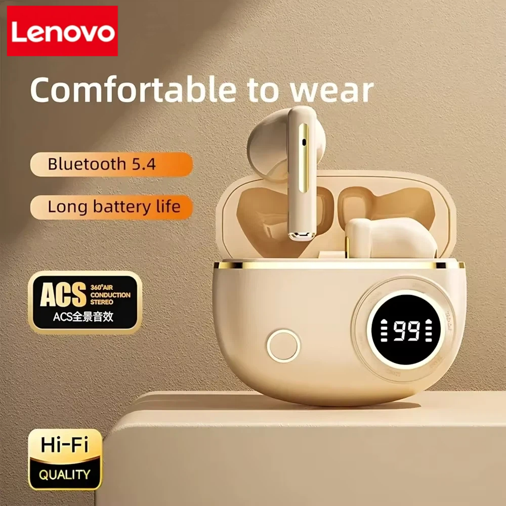 Audiophile Headphone Wired - Lenovo TWS Wireless Bluetooth Headset LED