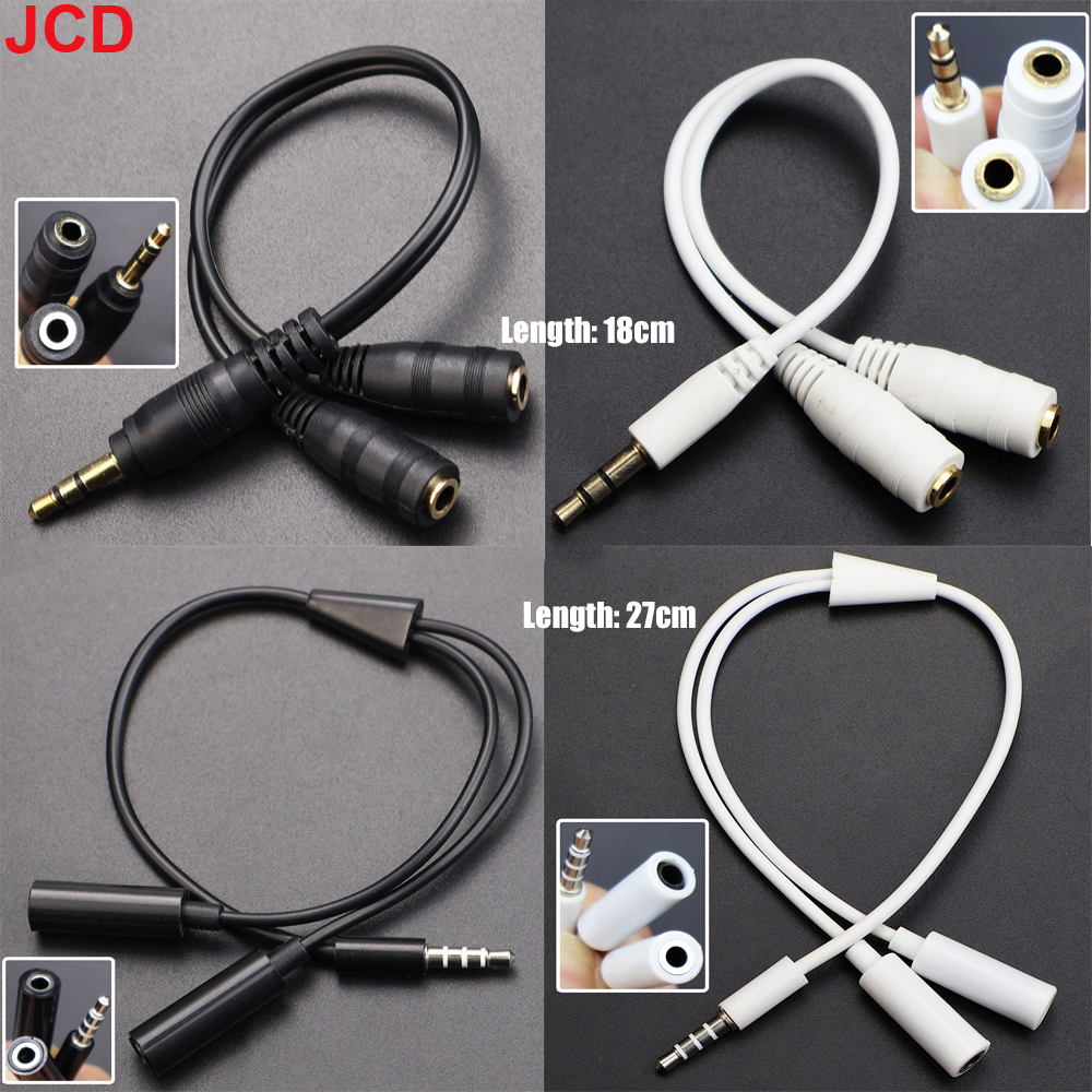 Earphone Splitter Jack - JCD 1Male to 2 Dual Female