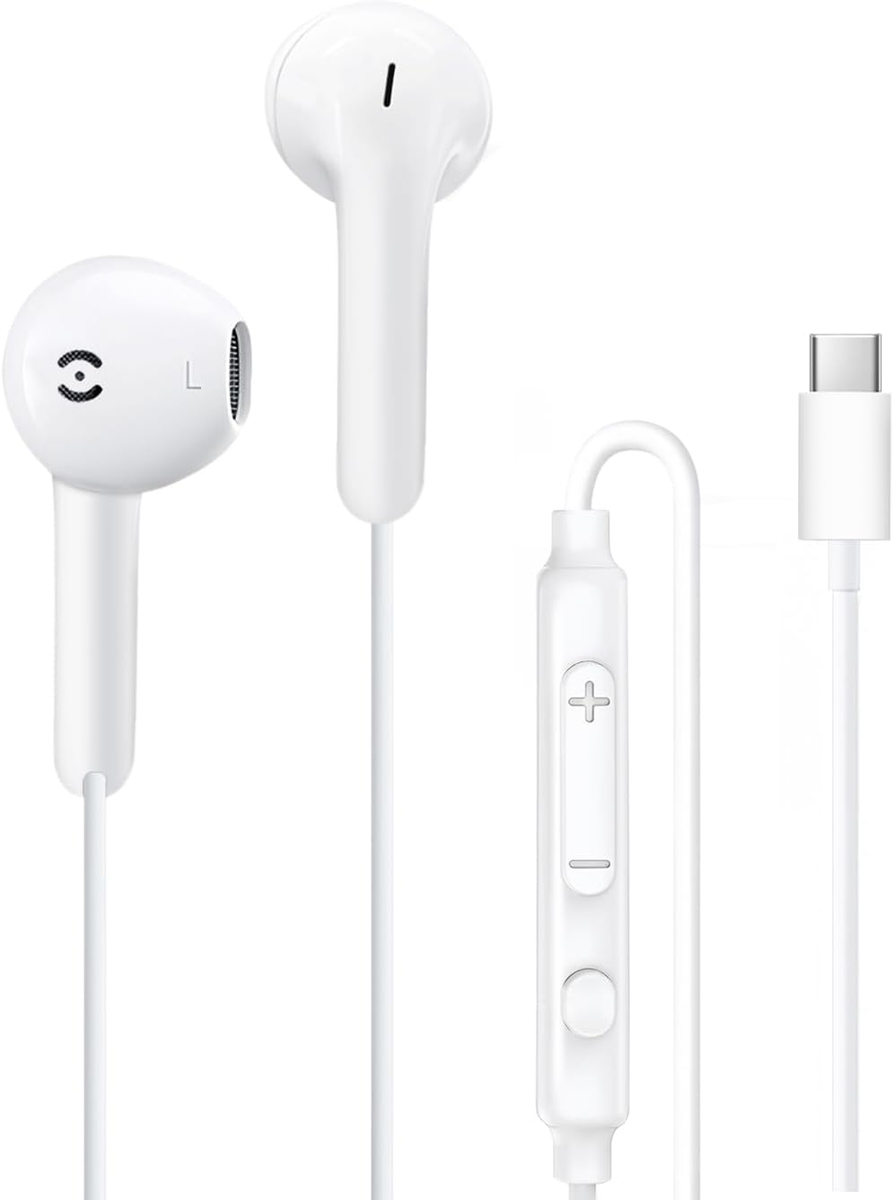 Wired Earphone Mic - USB C Wired Headphones with Mic