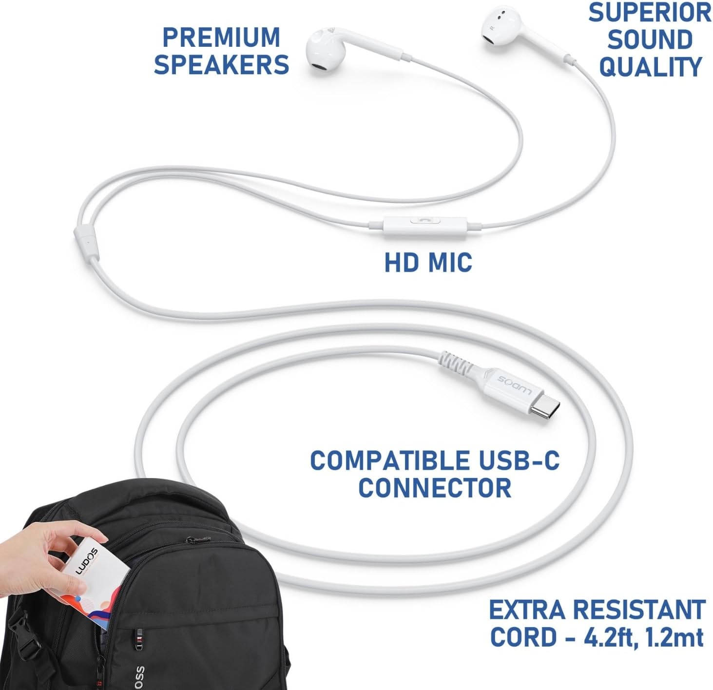 USB-C Earbuds with 2-Year Warr - Usb C Earphone recension och pris