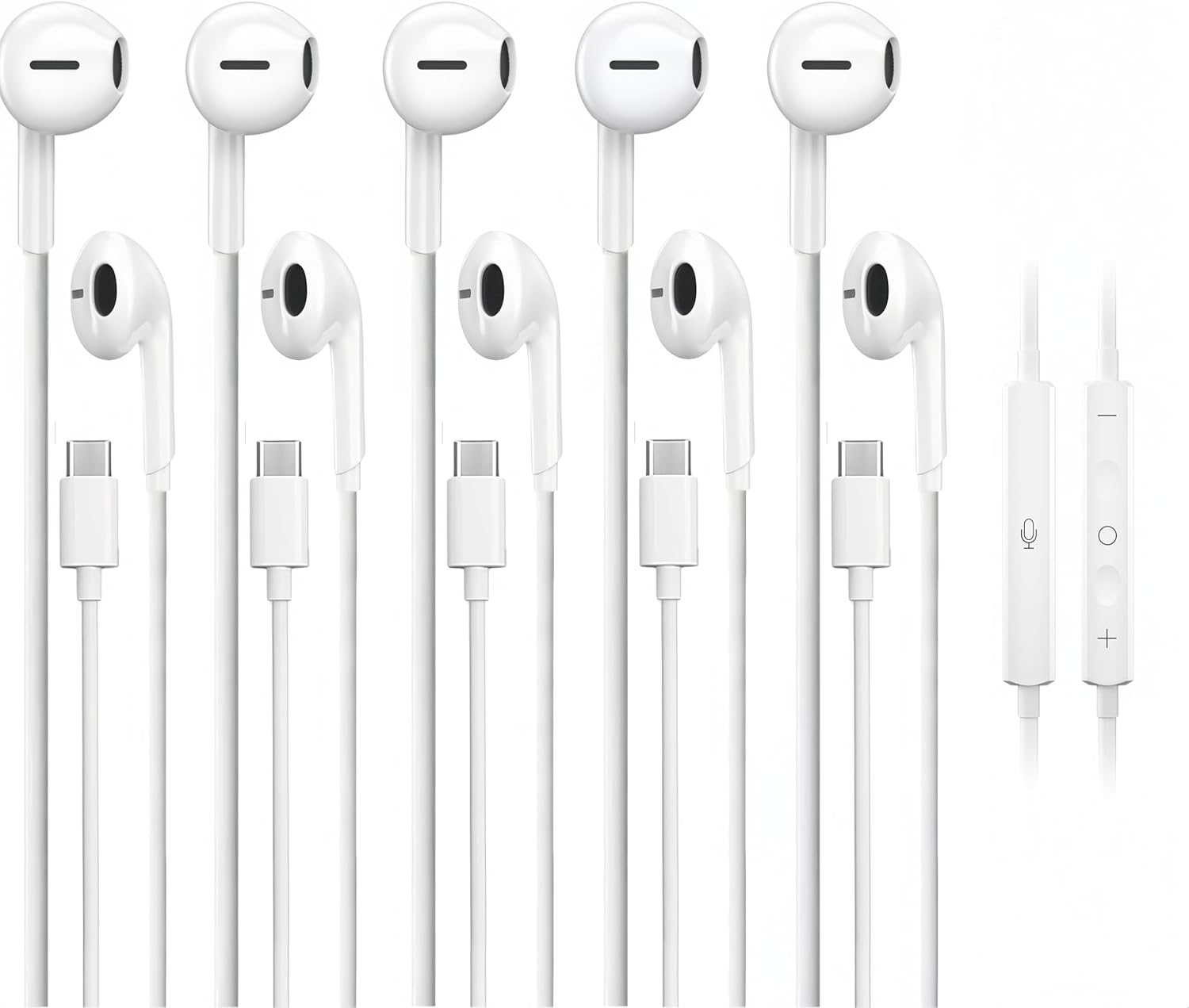 5-Pack USB-C Wired Earphones w - Usb C Earphone recension och pris