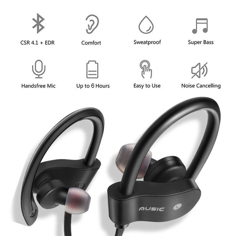Sports Wireless Bluetooth Head - Sports Earphone Hook recension och pris