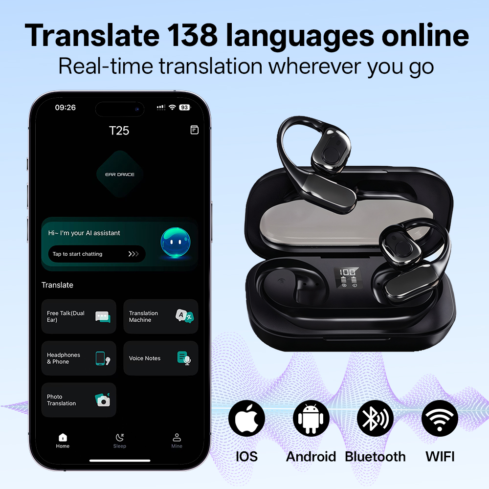MSAI T23 AI Translator Earbuds - Earbuds Charging Case recension och pris