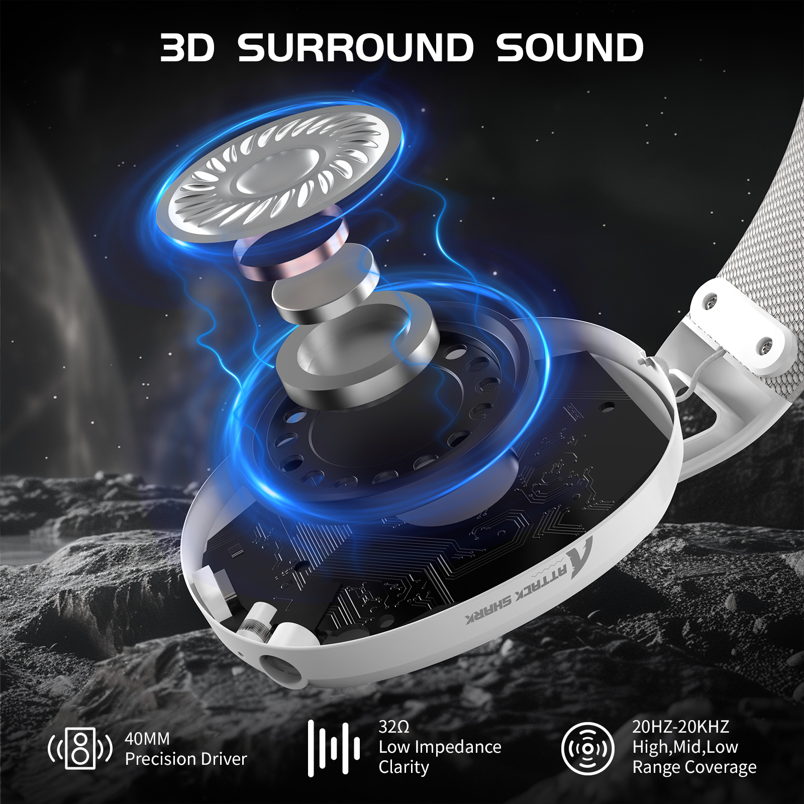 ATTACK SHARK L80 Ultra-Light T - Gaming Headset Rgb recension och pris