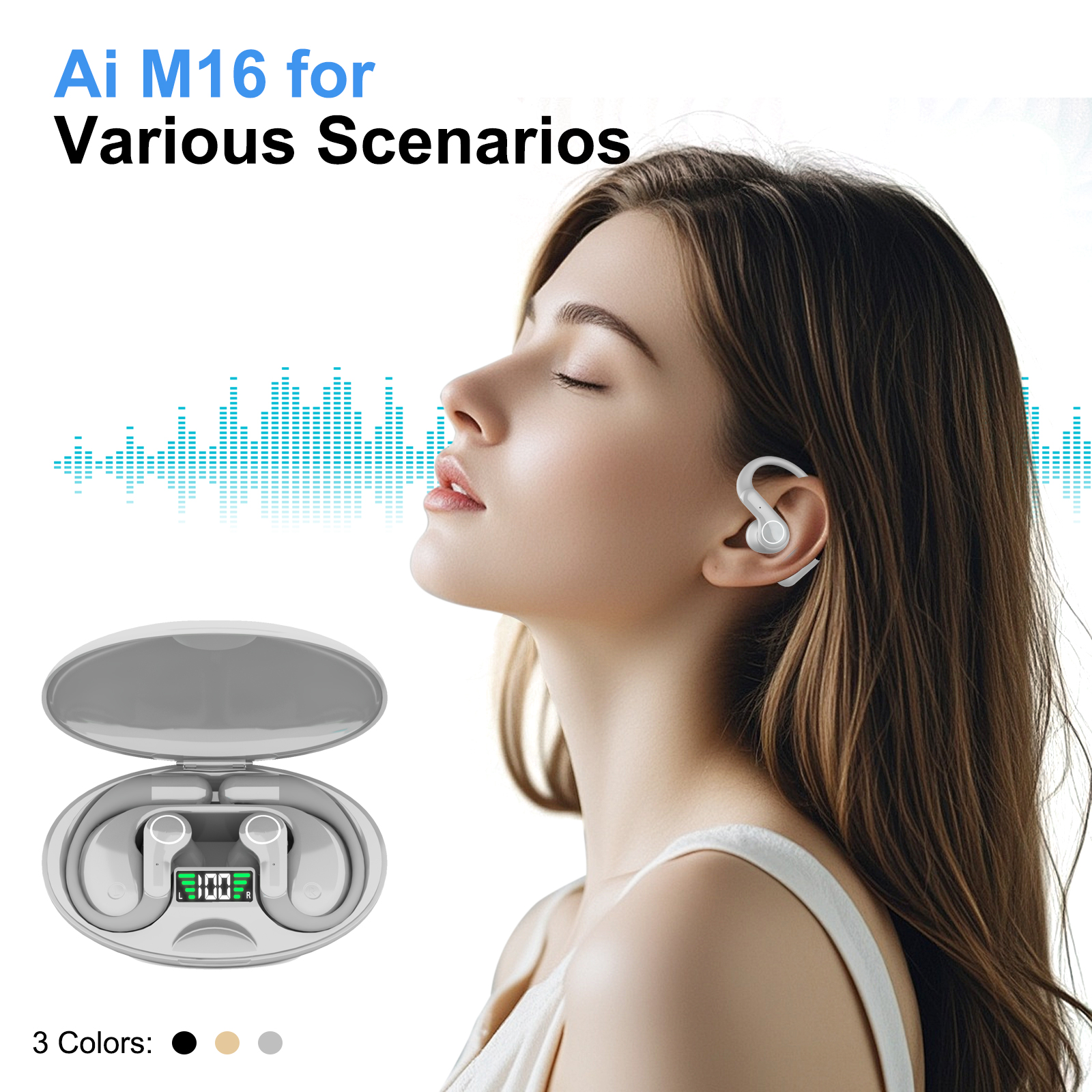 Ai Translator Earbud Device Re - Earbuds Charging Case recension och pris
