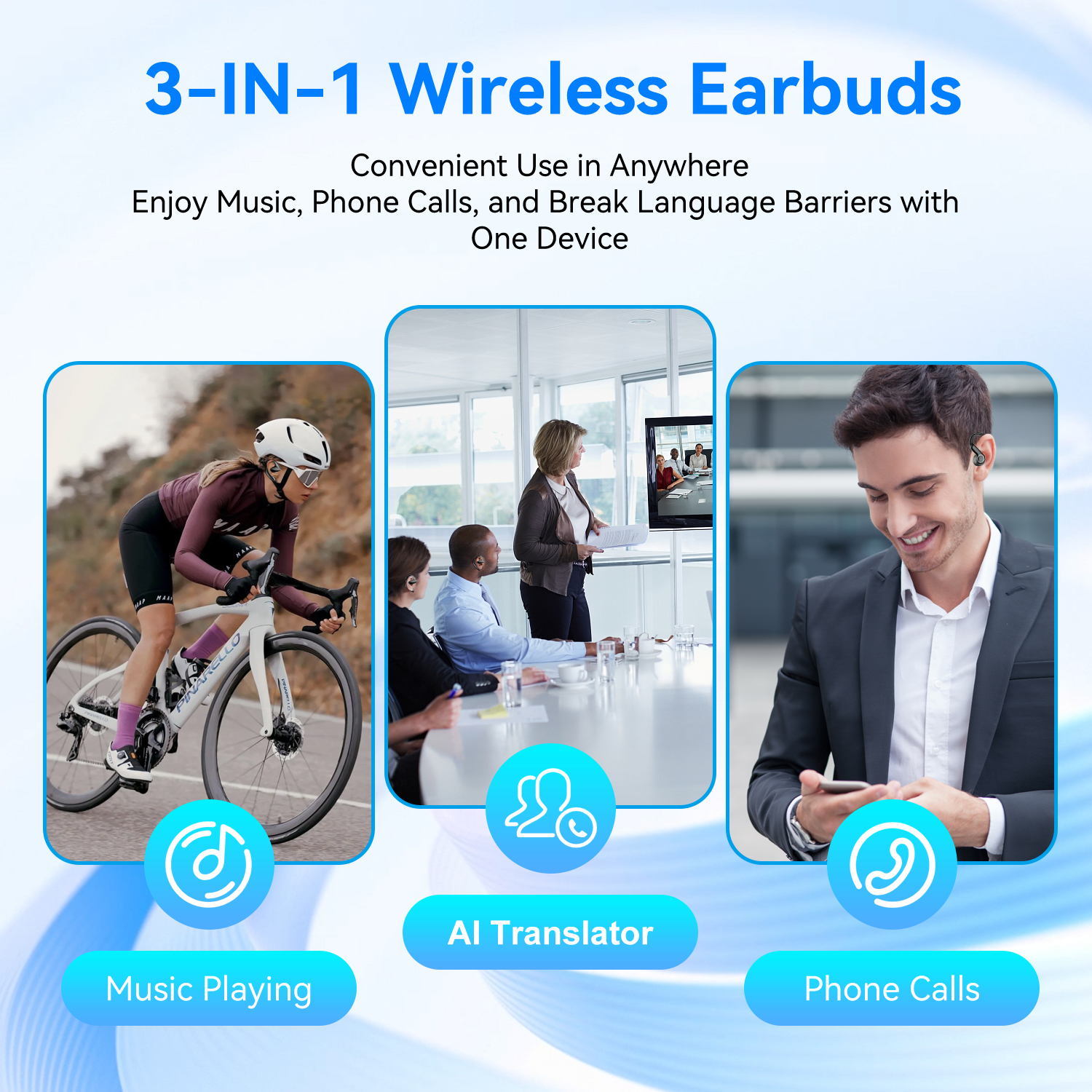 Ai Translator Earbud Device Re - Earbuds Charging Case recension och pris