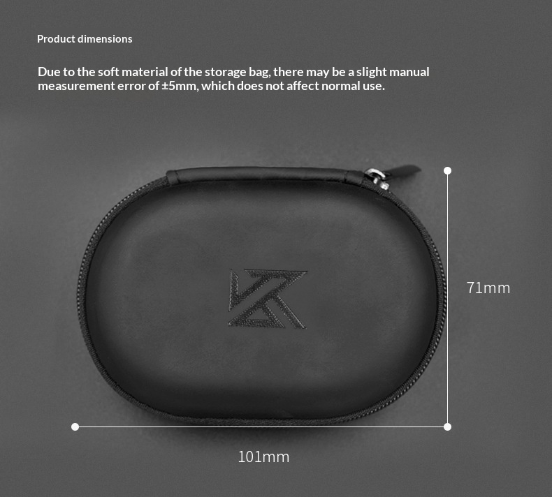 KZ Earphone Storage Case Oval  - Headphone Case Hard recension och pris