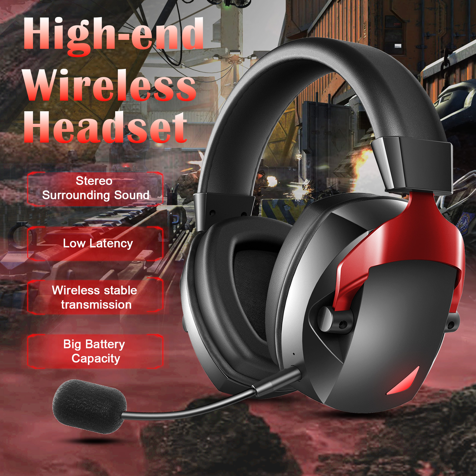 Wireless Gaming Headset with D - Gaming Headset Rgb recension och pris