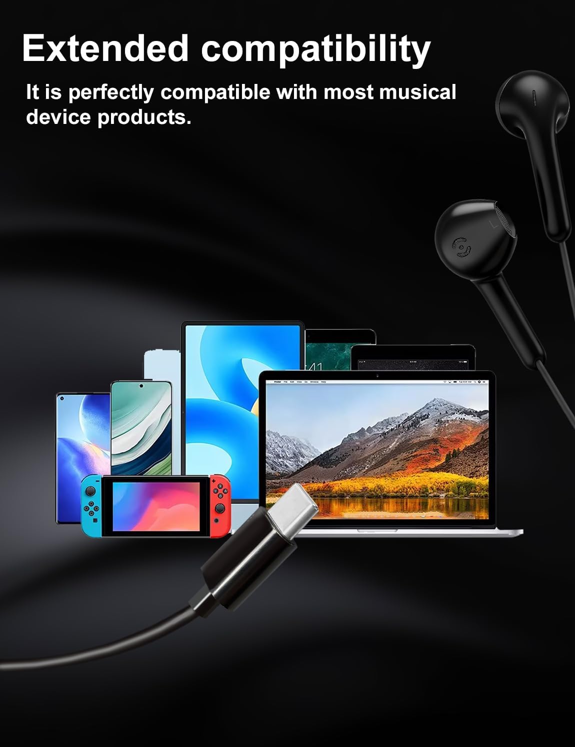 USB C Wired Headphones with Mi - Wired Earphone Mic recension och pris