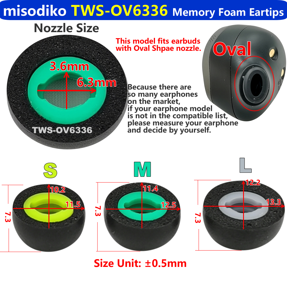 misodiko Upgraded Oval Memory  - Wireless Earbuds Tws recension och pris