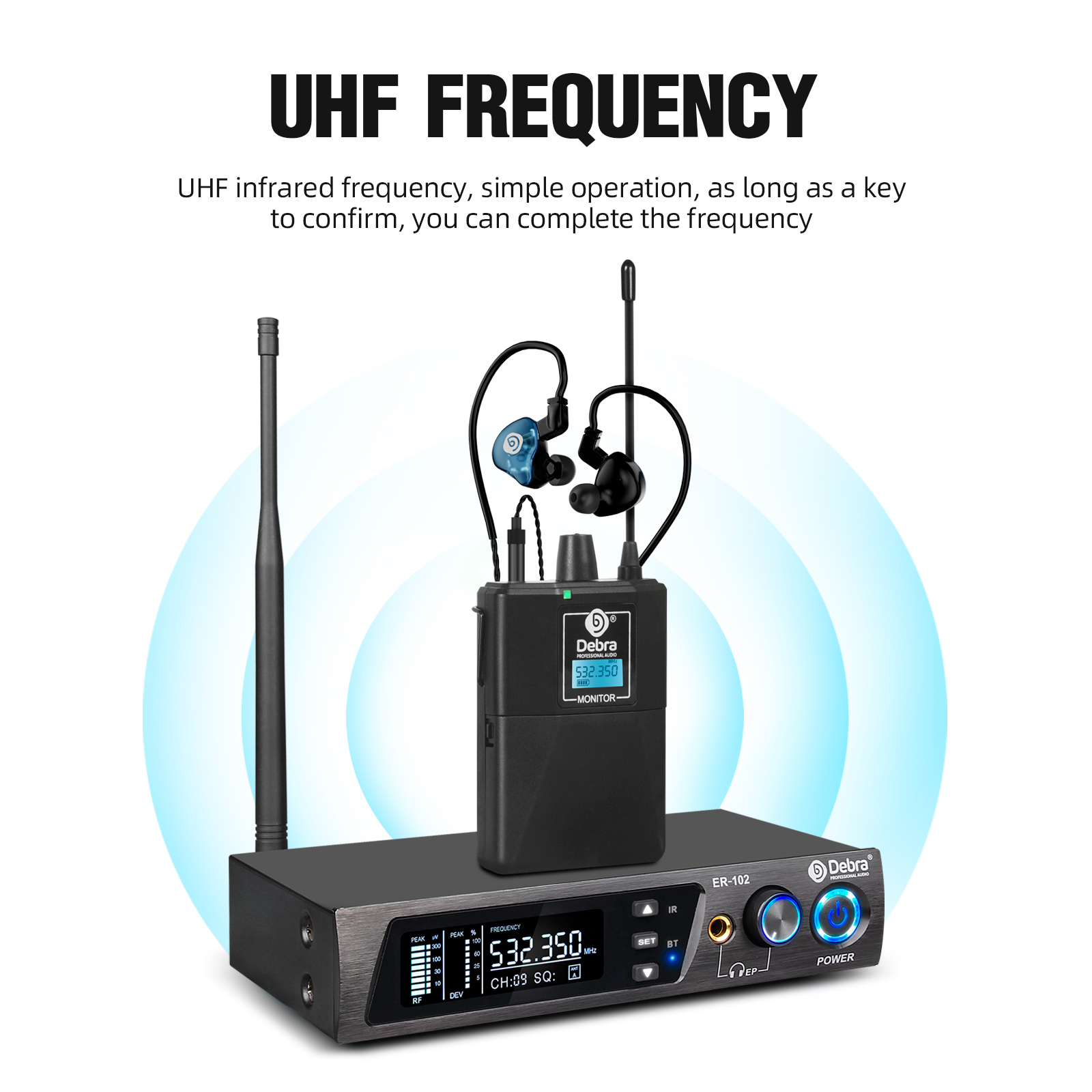 Debra ER-102 UHF IEM In Ear St - In Ear Monitor Iem recension och pris
