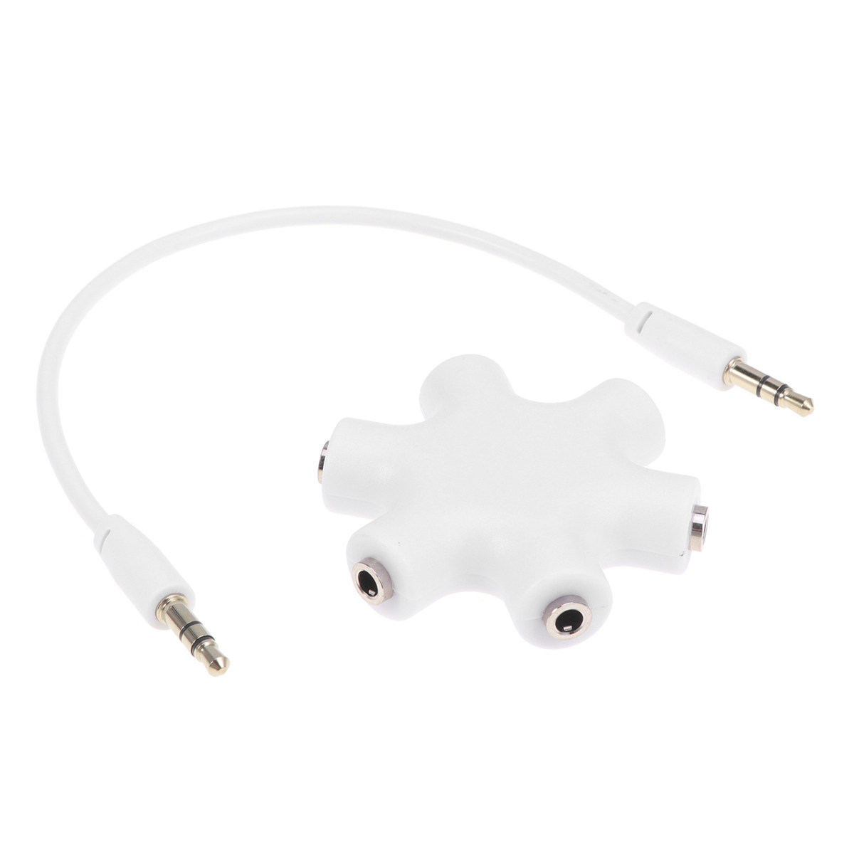 5 Way Hexangular Headphone Spl - Earphone Splitter Jack recension och pris
